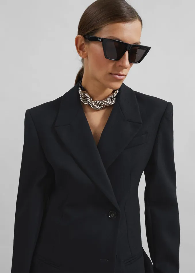 Women Morrison Crossover Blazer 8211 Black The Frankie Shop Outerwear