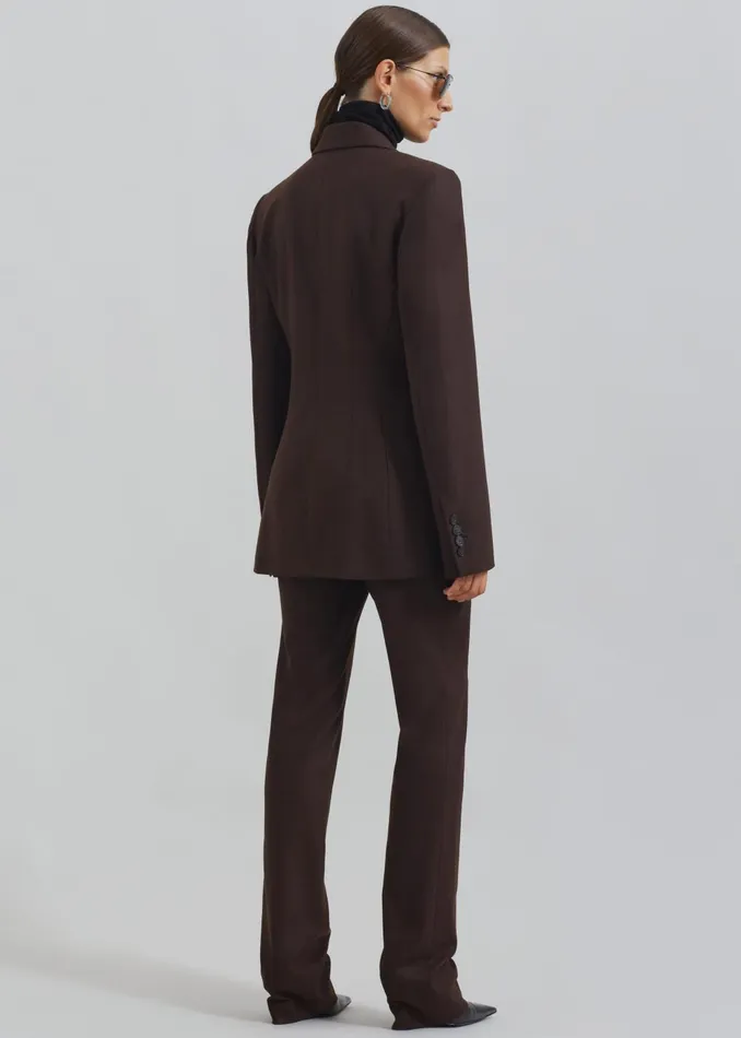 Women Morrison Crossover Blazer 8211 Brown The Frankie Shop Outerwear