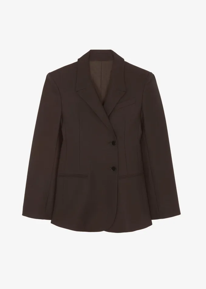 Women Morrison Crossover Blazer 8211 Brown The Frankie Shop Outerwear