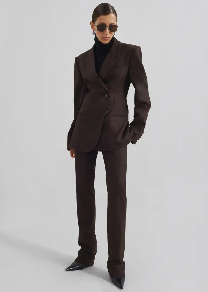 Women Morrison Crossover Blazer 8211 Brown The Frankie Shop Outerwear