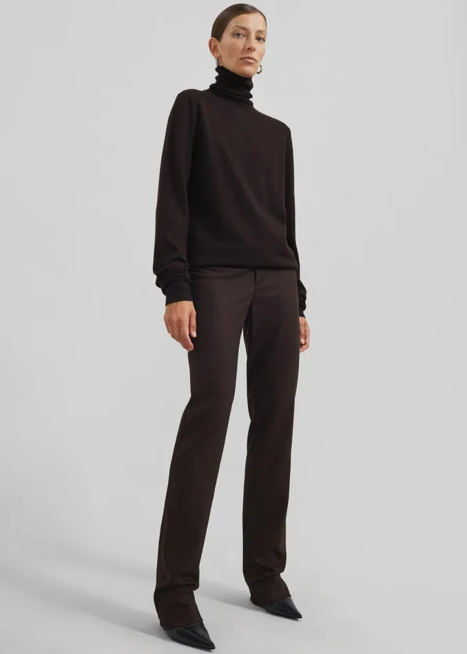 Women Morrison Long Trousers 8211 Brown The Frankie Shop Bottoms