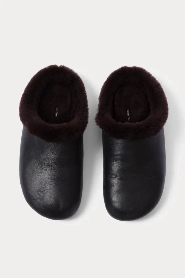 Women Mules Wedges Rachel Comey Echo Slide Black Brown