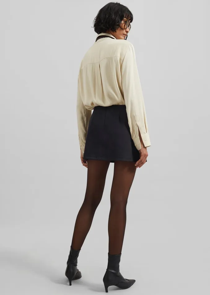 Women Nessa Mini Skirt 8211 Black The Frankie Shop Bottoms