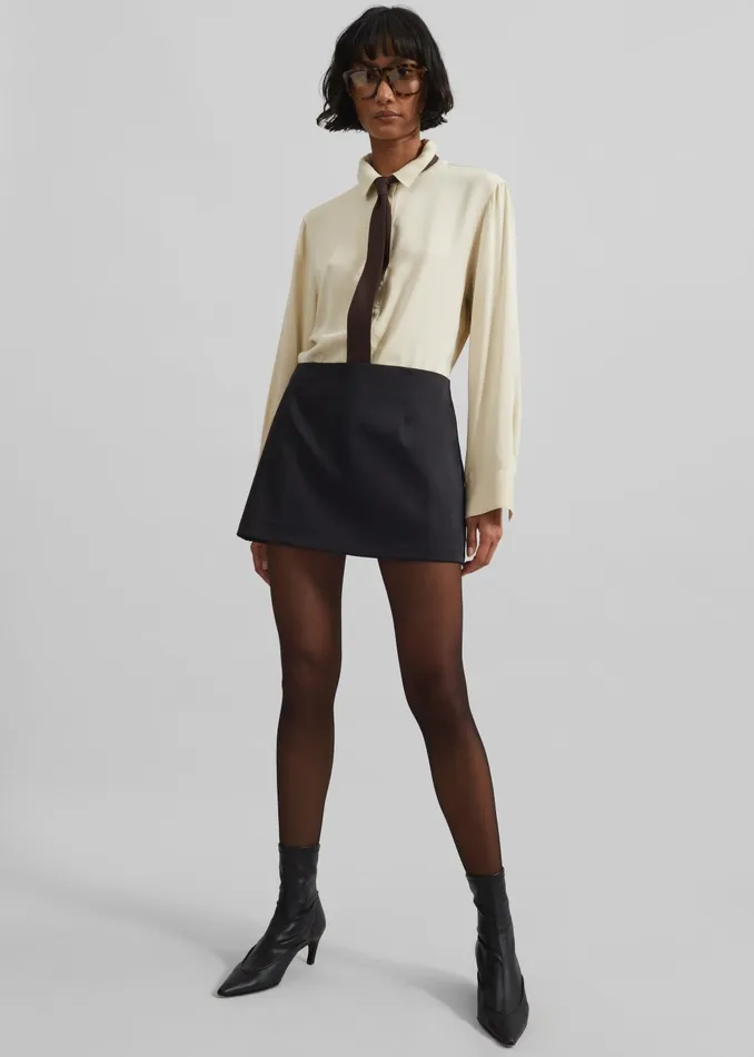 Women Nessa Mini Skirt 8211 Black The Frankie Shop Bottoms