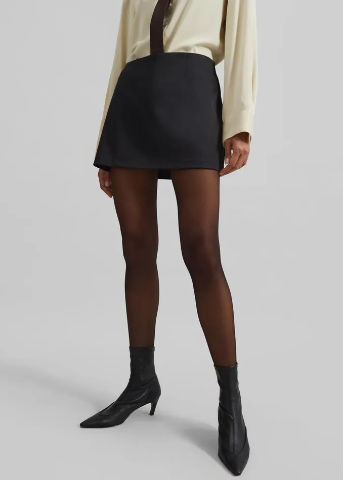 Women Nessa Mini Skirt 8211 Black The Frankie Shop Bottoms