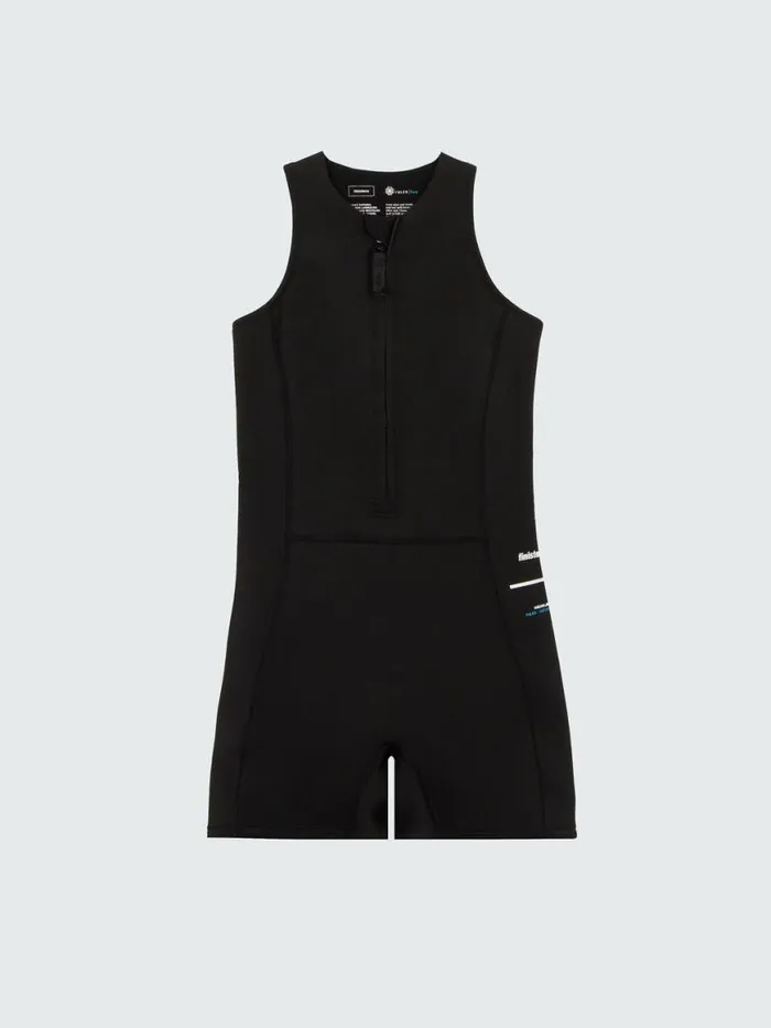 Women Nieuwland 2mm Yulex Sleeveless Shorty Wetsuit Black Finisterre Swimwear and Bikinis