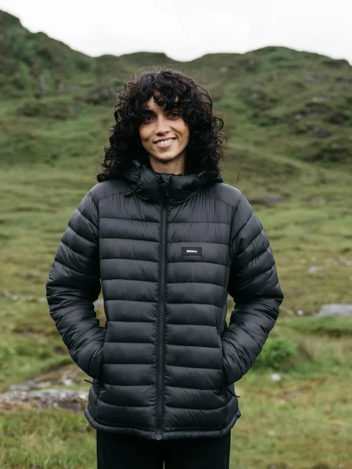 Women Nimbus Hooded Jacket Black Finisterre Jackets Coats and Gilets