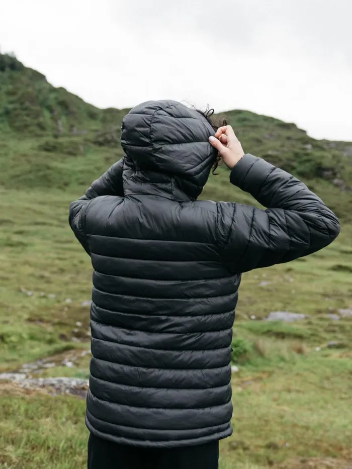 Women Nimbus Hooded Jacket Black Finisterre Jackets Coats and Gilets