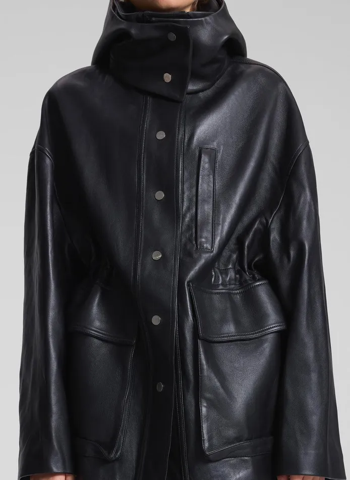 Women Nolan Leather Coat Black ALC Jackets and Coats