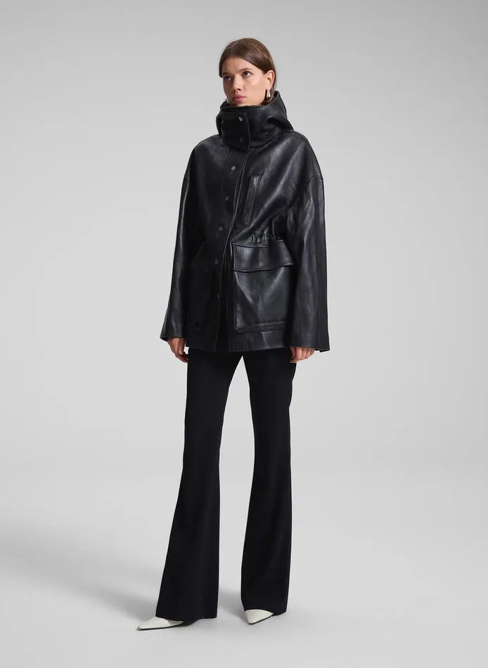 Women Nolan Leather Coat Black ALC Jackets and Coats