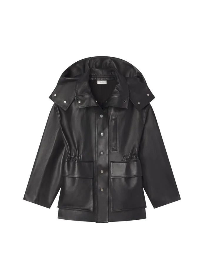 Women Nolan Leather Coat Black ALC Jackets and Coats