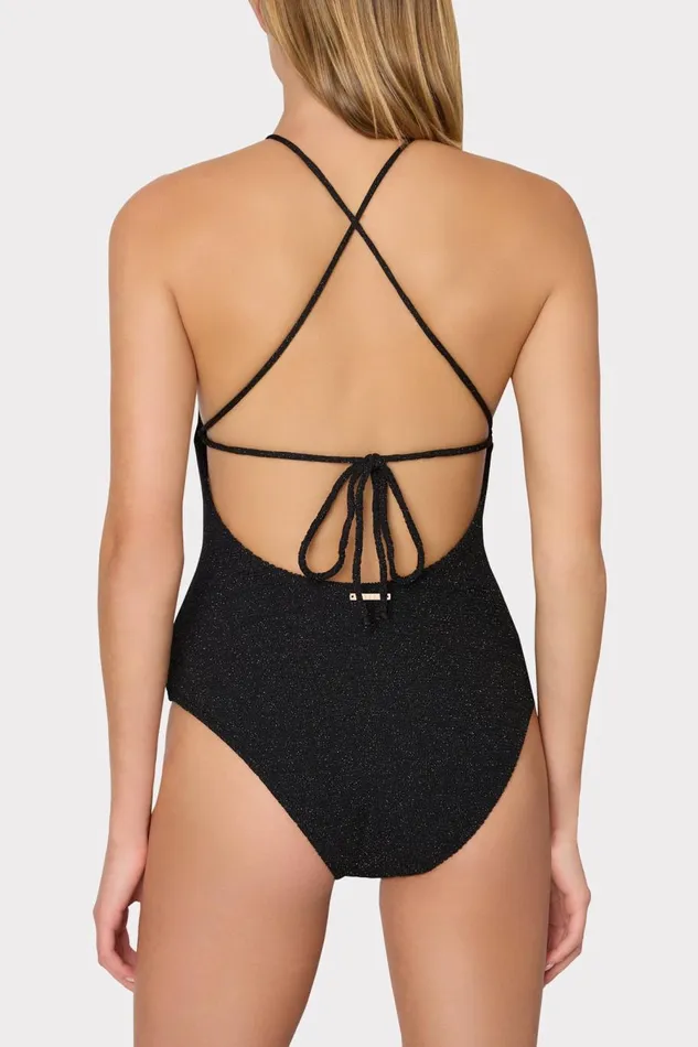 Women One Piece Swimsuits Milly Cannes Beaded Strap One Piece Blackgold Women One Piece Swimsuits Milly Cannes Beaded Strap One Piece Blackgold