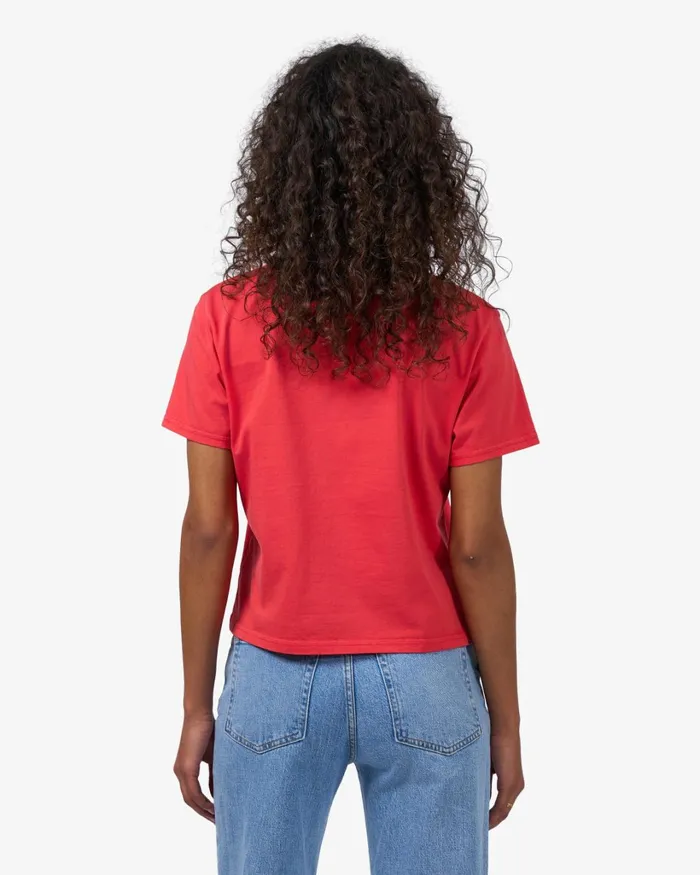 Women Organic Boxy Crop Tee Dusty Olive Colorful Standard TShirts