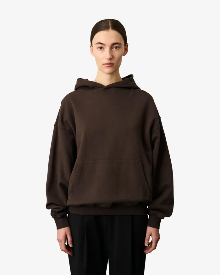 Women Organic Oversized Hood Coffee Brown Colorful Standard Hoodies
