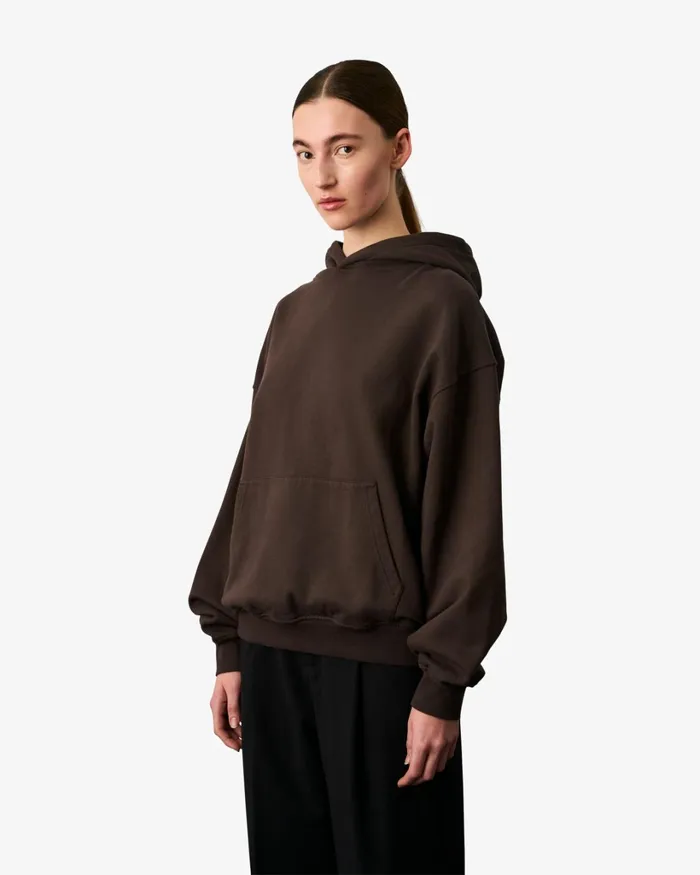 Women Organic Oversized Hood Coffee Brown Colorful Standard Hoodies