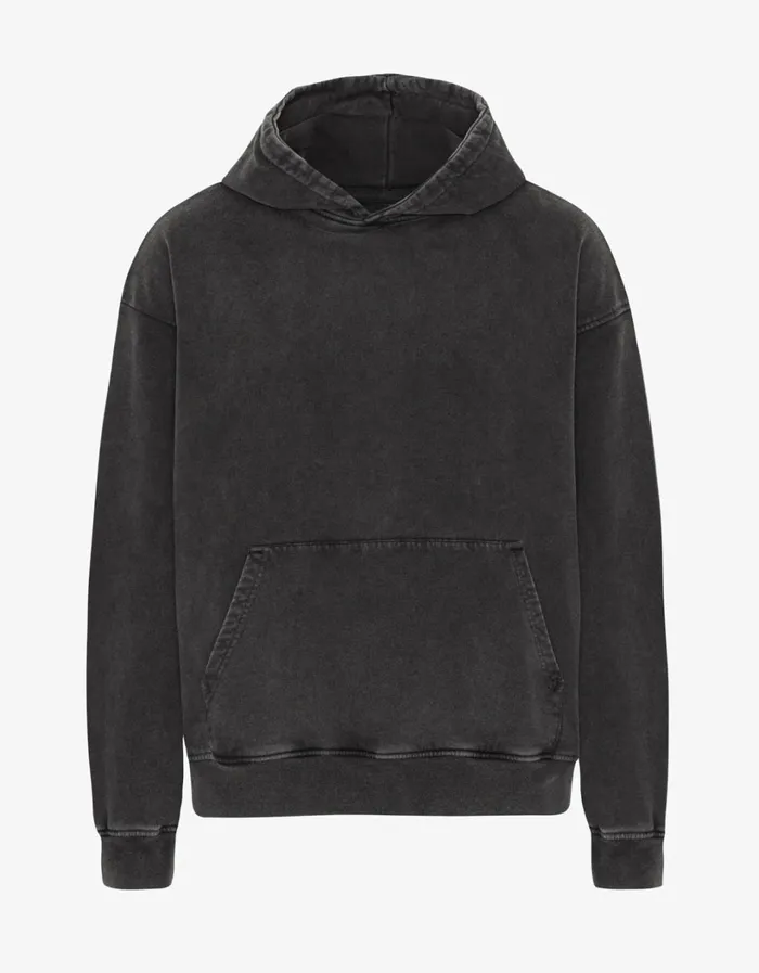 Women Organic Oversized Hood Faded Black Colorful Standard Hoodies