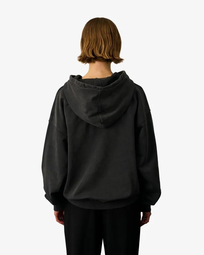 Women Organic Oversized Hood Faded Black Colorful Standard Hoodies
