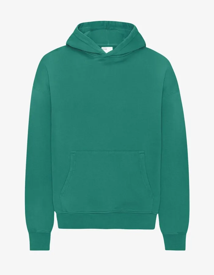 Women Organic Oversized Hood Pine Green Colorful Standard Hoodies