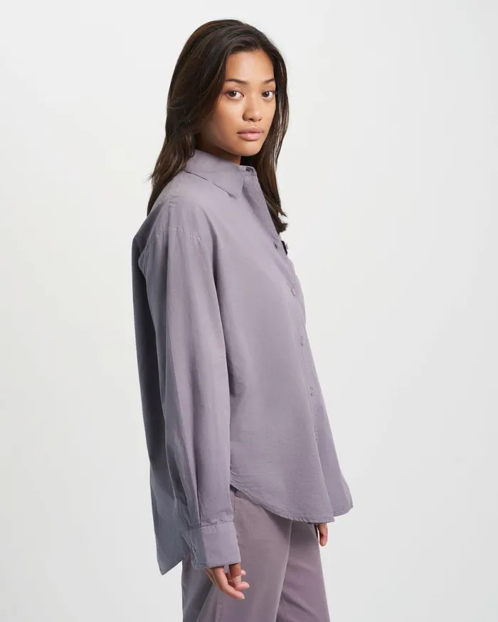 Women Organic Oversized Shirt Hunter Green Colorful Standard Shirts