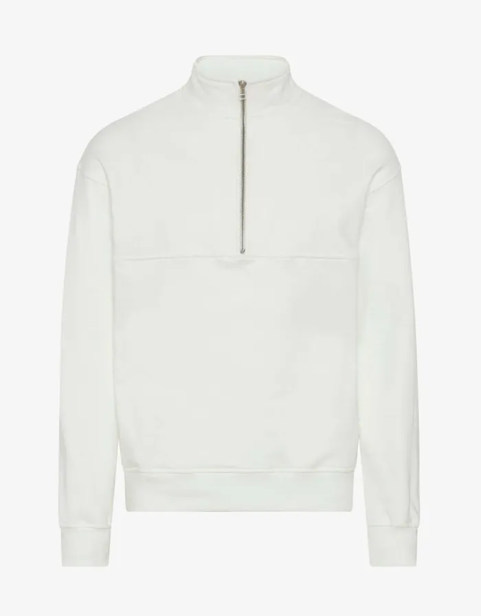 Women Organic Quarter Zip Optical White Colorful Standard Quarter Zips