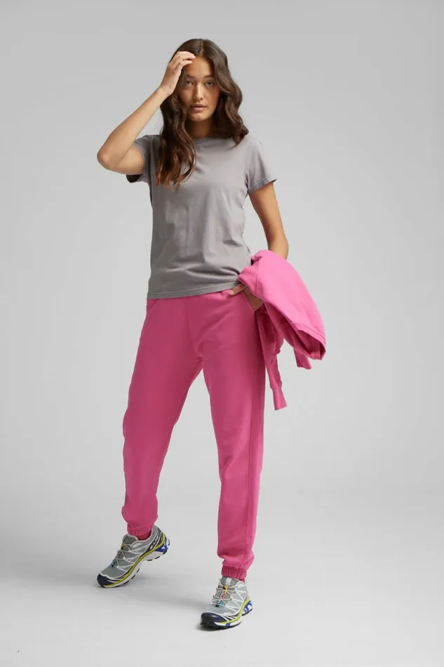 Women Organic Sweatpants Oyster Grey Colorful Standard Sweatpants