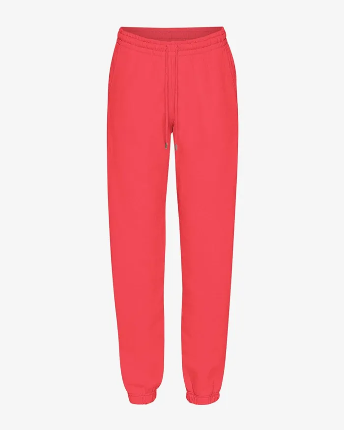 Women Organic Sweatpants Red Tangerine Colorful Standard Sweatpants