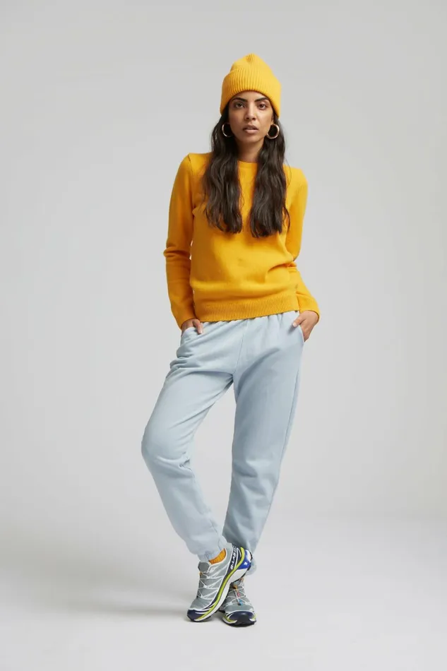Women Organic Sweatpants Red Tangerine Colorful Standard Sweatpants