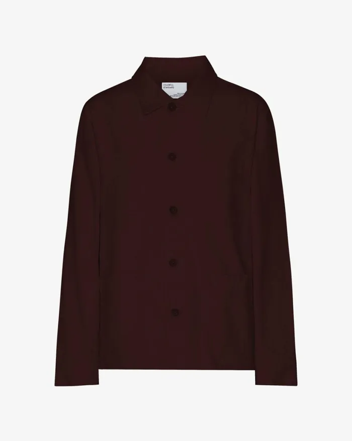 Women Organic Workwear Jacket Oxblood Red Colorful Standard Workwear Jackets