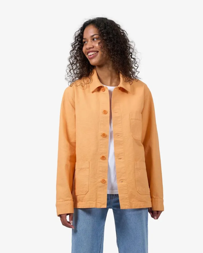 Women Organic Workwear Jacket Oxblood Red Colorful Standard Workwear Jackets