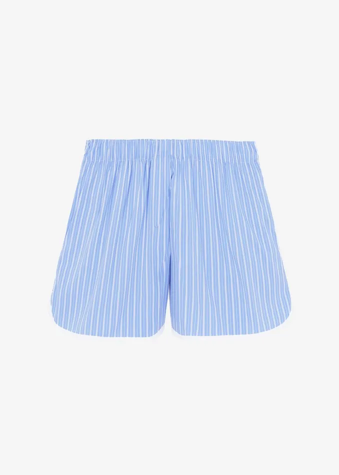 Women Orla Boxer Shorts 8211 BlueWhite Stripe The Frankie Shop Bottoms