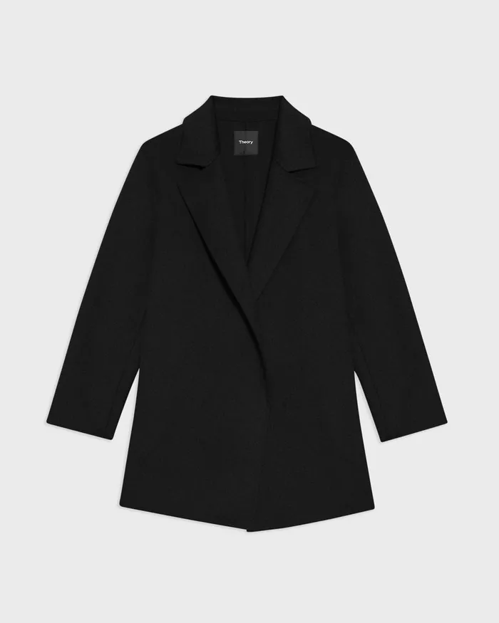 Women Outerwear Theory Clairene Jacket In DoubleFace WoolCashmere Black