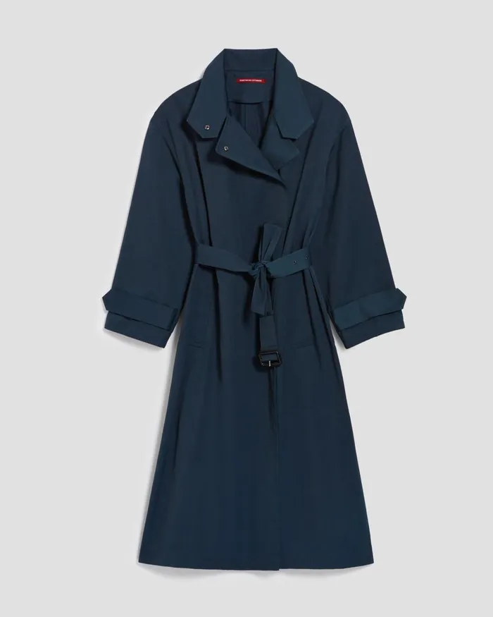 Women Oversize Trench Coat Blueberry Comptoir Des Cotonniers Coats and Jackets