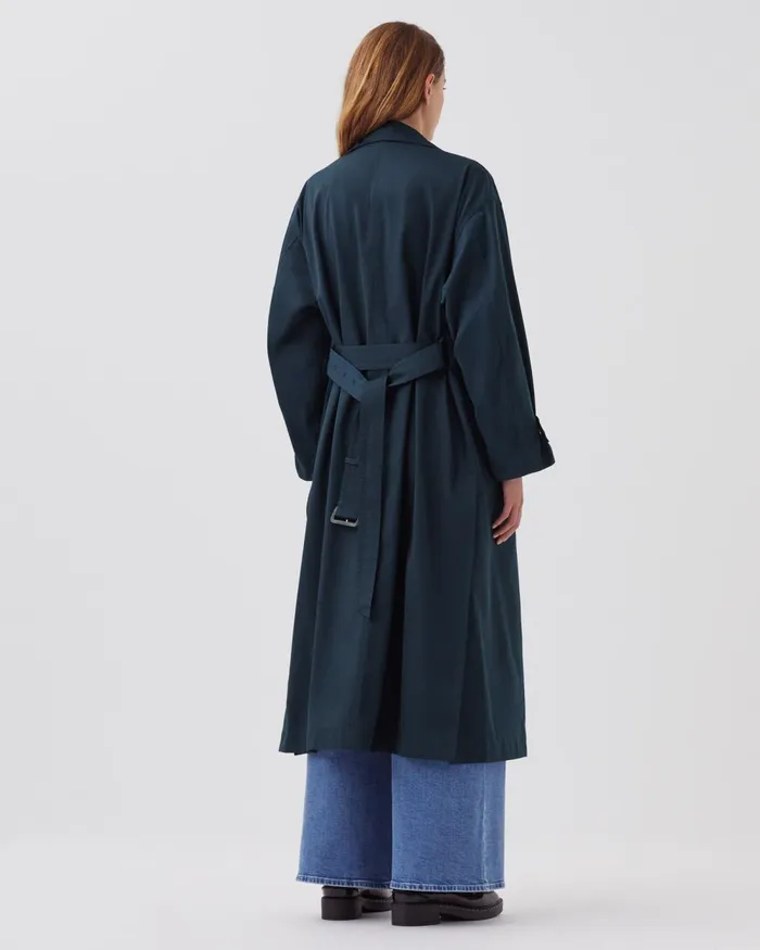 Women Oversize Trench Coat Blueberry Comptoir Des Cotonniers Coats and Jackets