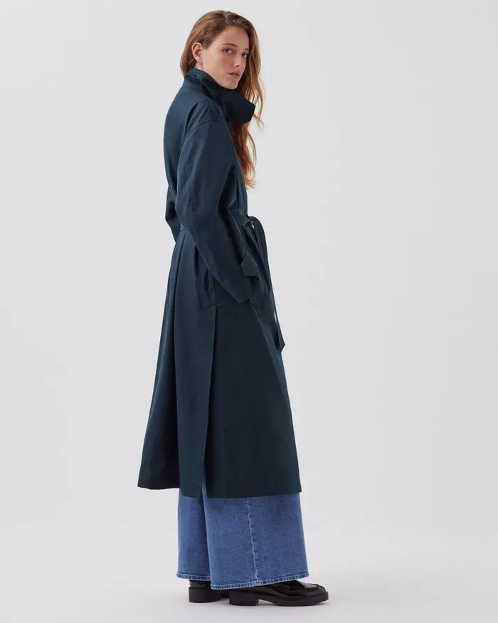 Women Oversize Trench Coat Blueberry Comptoir Des Cotonniers Coats and Jackets