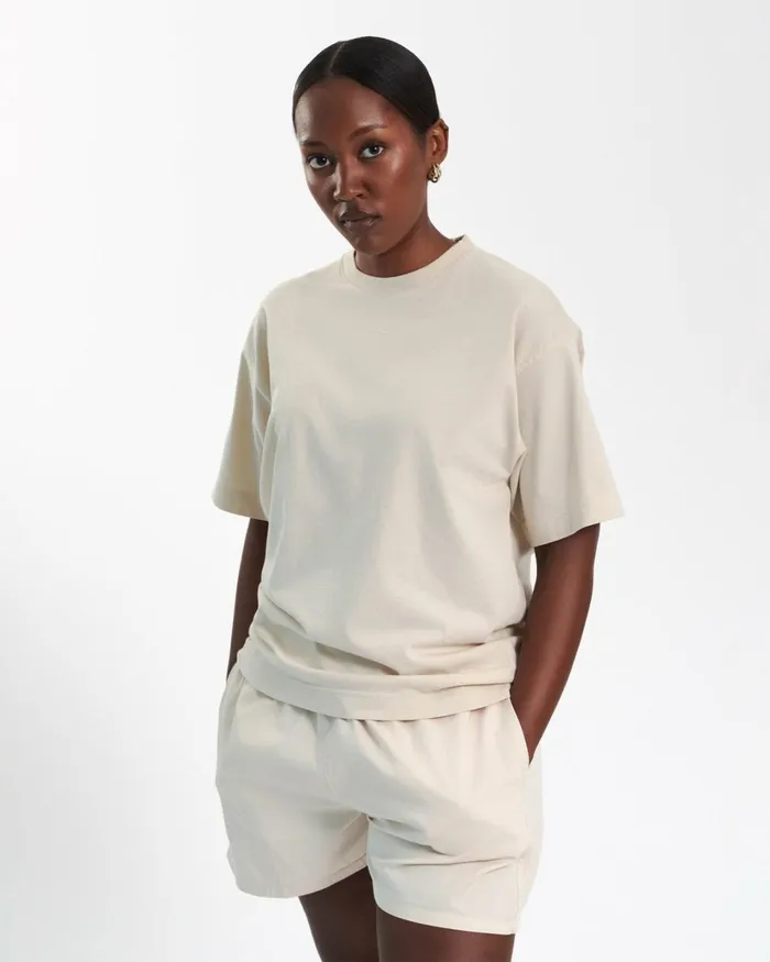 Women Oversized Organic TShirt Faded Grey Colorful Standard TShirts