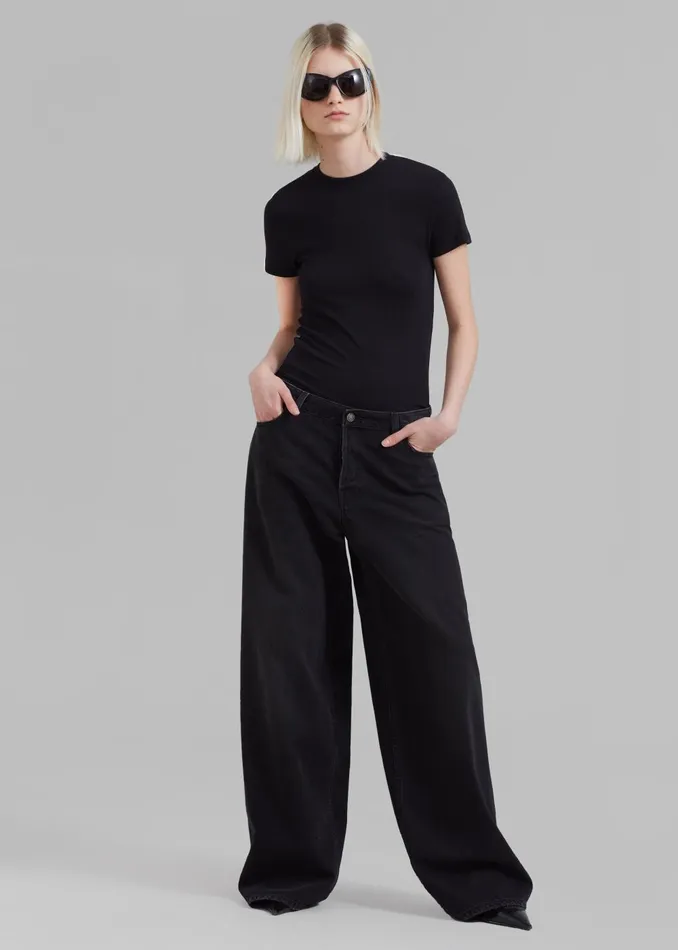 Women Palmira Tee 8211 Black The Frankie Shop Tops
