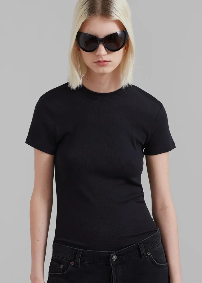 Women Palmira Tee 8211 Black The Frankie Shop Tops