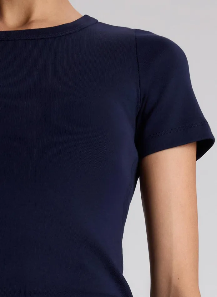 Women Paloma Cotton Rib Baby Tee Maritime Navy ALC Tees and Tanks