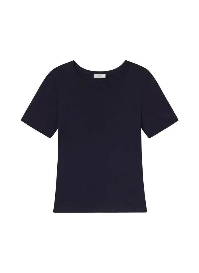 Women Paloma Cotton Rib Baby Tee Maritime Navy ALC Tees and Tanks