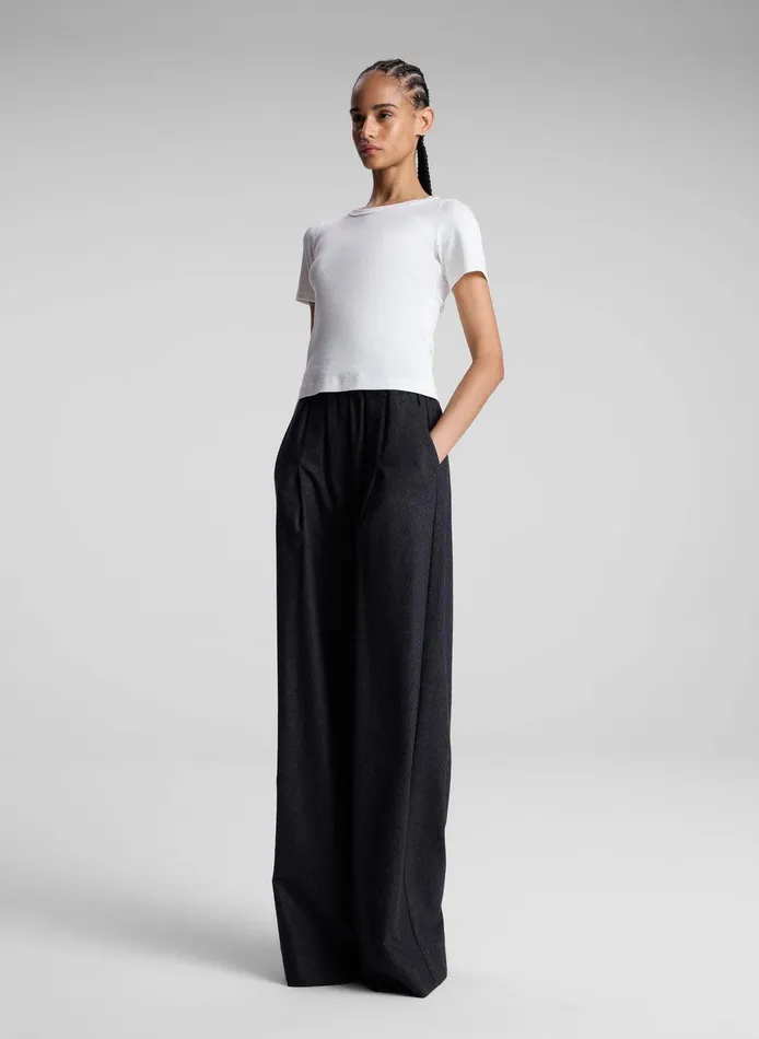 Women Paloma Cotton Rib Baby Tee White ALC Tops