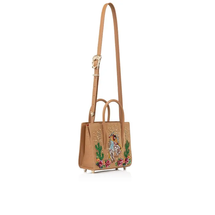 Women Paloma Mini Top Handle Bag 8211 Veau Velours Calf Leather And Lucky Embroidery 8211 Lionne Christian Louboutin Clutches and Evening Bags