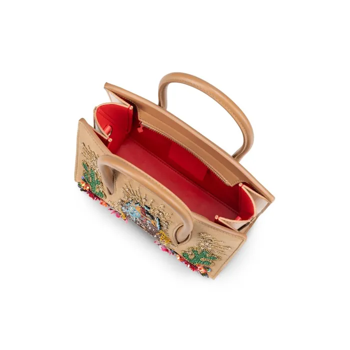 Women Paloma Mini Top Handle Bag 8211 Veau Velours Calf Leather And Lucky Embroidery 8211 Lionne Christian Louboutin Clutches and Evening Bags