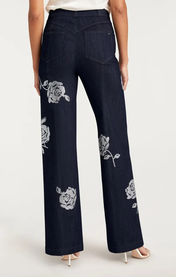 Women Pants Cinq Sept Heatset Roses Francine Pant Indigo