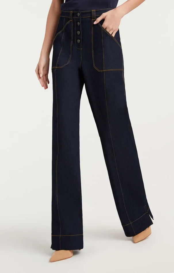 Women Pants Cinq Sept Long Benji Pant Indigo