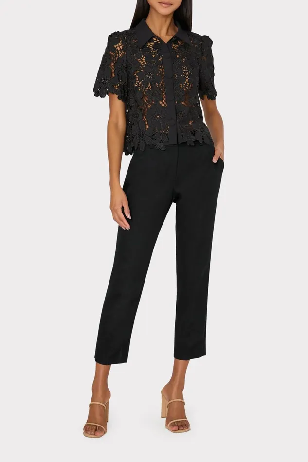 Women Pants Milly Nicola Cady Pants Black