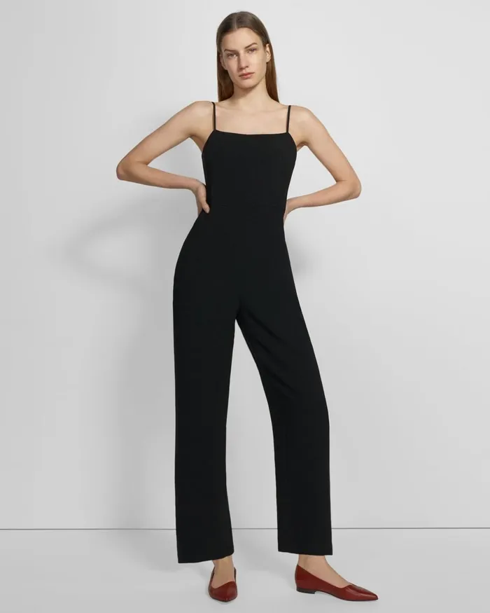 Women Pants Theory Cami Jumpsuit In Admiral Crepe Black