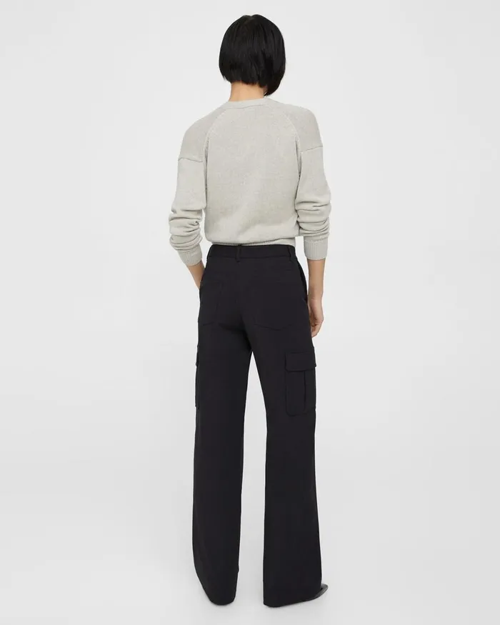 Women Pants Theory Cargo Pant In Neoteric Twill Black
