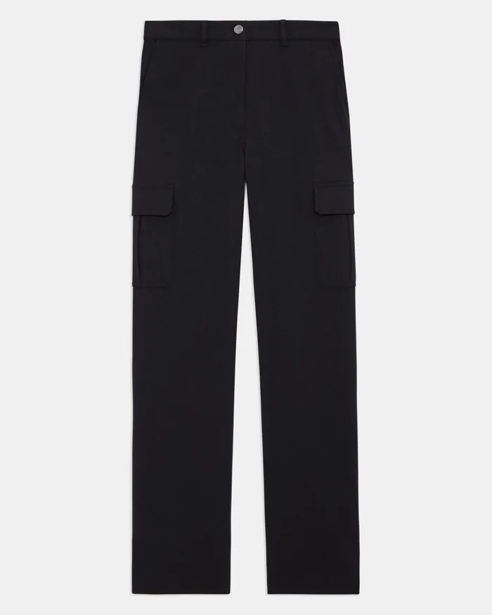 Women Pants Theory Cargo Pant In Neoteric Twill Black