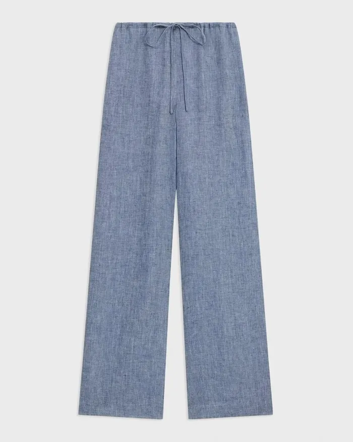 Women Pants Theory Relaxed PullOn Pant In Hemp Chambray