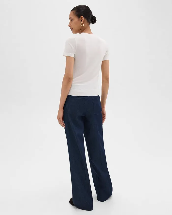 Women Pants Theory StraightLeg 5Pocket Pant In Denim Indigo